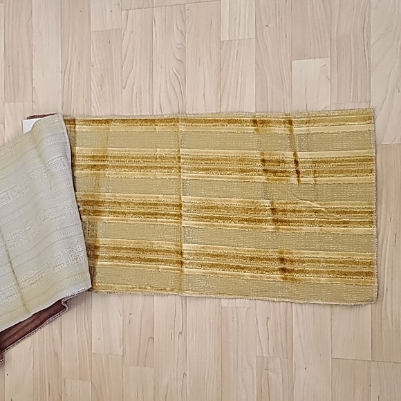 Beautiful Dante 3 Pieces 93% Rayon Fabric Gold, Champagne, Burgundy 27"× 12 1/2" - Picture 4 of 5